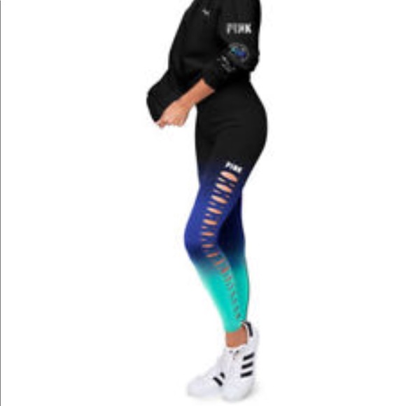 victoria secret pink ombre leggings